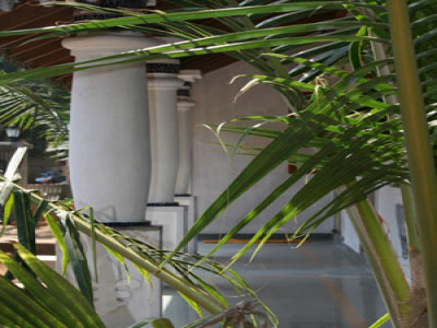 Stain Glass Cottage Front Balcony